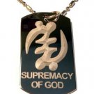 Military Dog Tag Metal Chain Necklace - International Symbol Supremecy of God