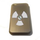 Radioactive Earth Globe Engraved Logo- FITS iPhone 4 / 4s Aluminum Silver Case