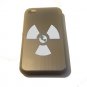 Radioactive Earth Globe Engraved Logo- FITS iPhone 4 / 4s Aluminum Silver Case