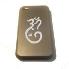 Hindu Lord Ganesh Om Aum Engraved Logo- FITS iPhone 4 / 4s Aluminum Silver Case