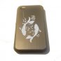 Japanese KOI Fish YIN Yang  Engraved - FITS iPhone 4 / 4s Aluminum Silver Case