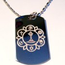 Military Dog Tag Metal Chain Necklace - Unitarianism - Hindu, Christian, Judaism