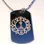 Military Dog Tag Metal Chain Necklace - Unitarianism - Hindu, Christian, Judaism