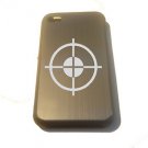 Target Bullseye Gun Scope Engrvd Logo - FITS iPhone 4 / 4s Aluminum Silver Case