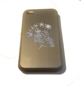 Paintball Paint Gun Guy Engraved Logo- FITS iPhone 4 / 4s Aluminum Silver Case
