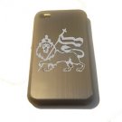 Rasta King of Juddah Lion Engraved Logo FITS iPhone 4 / 4s Aluminum Silver Case