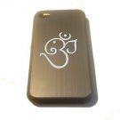 Hindu Ganesh Idol Aum Engraved Logo - FITS iPhone 4 / 4s Aluminum Silver Case