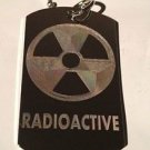 Radioactive Nuclear Symbol Logo - Dog Tag w/ Metal Chain Necklace