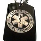 EMT Paramedic Emergency Medical Technician - Dog Tag w/ Metal Chain Necklace
