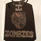 Novelty I Heart Love Zombies Zombie Logo  - Dog Tag w/ Metal Chain Necklace