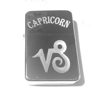 Vector Custom Engraved Butane Lighter - Capricorn Celtic Horoscope Star Zodiac