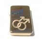 Vector Custom Engraved Butane Lighter - Gay Pride Men Mans Logo High Polish