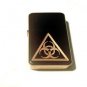Vector Custom Engraved Butane Lighter - Biohazard in Triangle Logo Black