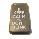 Keep Calm Don't Blink Tardis Police Box FITS iPhone 4 / 4s Aluminum Silver Case