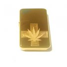 Vector Custom Engraved Butane Lighter - Cross Medical Marijuana Pot Weed Ganja