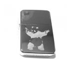 Vector Custom Engraved Butane Lighter - Random Weirdness Panda Bear Holding Gun