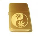 Vector Custom Engraved Butane Lighter - YIN Yang Marijuana Pot Weed Ganja Leaf