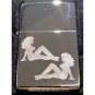 Vector Custom Engraved Butane Lighter - Sexy Double Mud Flap Trucker Babe Logo