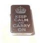 Vector Custom Engraved Butane Lighter - Keep Calm and Carry on Classic Crown