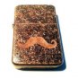 Vector Custom Engraved Butane Lighter - Big Mustache Logo Brown Antique Copper