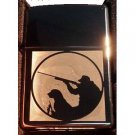 Vector Custom Engraved Butane Lighter - Hunting Duck Fishing with Dog in Field