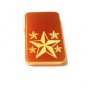 Vector Custom Engraved Butane Lighter - Nautical Star Stars 3D Logo Sparkle Red