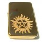 Vector Custom Engraved Butane Lighter - Flaming Sun Pentagram Anti Demon Demonic