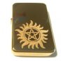 Vector Custom Engraved Butane Lighter - Flaming Sun Pentagram Anti Demon Demonic