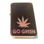 Vector Custom Engraved Butane Lighter - POT Weed Marijuana Ganja Leaf Go Green