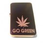 Vector Custom Engraved Butane Lighter - POT Weed Marijuana Ganja Leaf Go Green