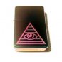 Vector Custom Engraved Butane Lighter - All Seeing Eye Pyramid Logo Prism