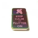 Vector Custom Engraved Butane Lighter - Keep Calm Flutter On Pony Prism