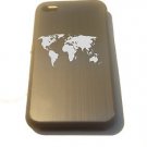 World MAP Globe Planet Mother Earth Logo FITS iPhone 4 4s Aluminum Silver Case