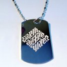 Earth AIR Fire Water Ambigram Da Vinci Masons - Dog Tag w/ Metal Chain Necklace