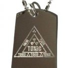 Toxic Biohazard Radioactive Seal Logo - Dog Tag w/ Metal Chain Necklace