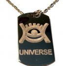 International Symbol Universe Universal EYE - Dog Tag w/ Metal Chain Necklace