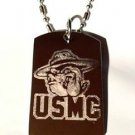 Usmc Bulldog Marines United States Marine Core - Dog Tag w/ Metal Chain Necklace