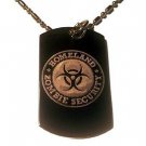 Zombie Outbreak Response Homeland Security - Dog Tag w/ Metal Chain Necklace