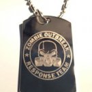 Zombie Outbreak Response Team Skull Mask Logo  - Dog Tag w/ Metal Chain Necklace
