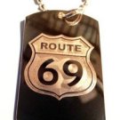 Route 69 Novelty Funny Sexy Street Sign - Dog Tag w/ Metal Chain Necklace