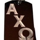 Sorority House Greek Symbol Alpha Chi Omega - Dog Tag w/ Metal Chain Necklace