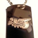 Aztec ART Alligator Crocodile Reptile Animal - Dog Tag w/ Metal Chain Necklace