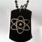 Nuclear Atom Atomic Power Logo Symbol - Dog Tag w/ Metal Chain Necklace