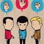 "Paper, Scissors, Rock" Space TV Parody - Plywood Wood Print Poster Wall Art