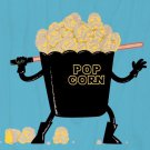 "Pop Corn Kingdom" Space Movie Parody - Plywood Wood Print Poster Wall Art