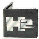 H2 Hummer Humvee Auto Car Black Silver Logo Centered Design Bi-fold Wallet