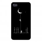 "Reach For The Moon" Astronauts Climbing - FITS iPhone 5 5s Plastic Snap On Case