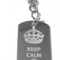 Keep Calm and Be a Princess Crown Symbol Logo - Metal Ring Key Chain Keychain