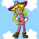 Plumbing Story Western Cowgirl Game & Cartoon Movie Parody - Vinyl Print Poster