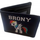 My Little Pony Cartoon TV Show White Rainbow Dash w/ Brony Bi-Fold Wallet